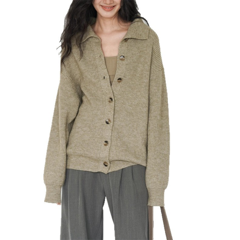 Cardigan tricot décontracté pour femmes avec fermeture à boutons et coupe oversized Chic & Stil