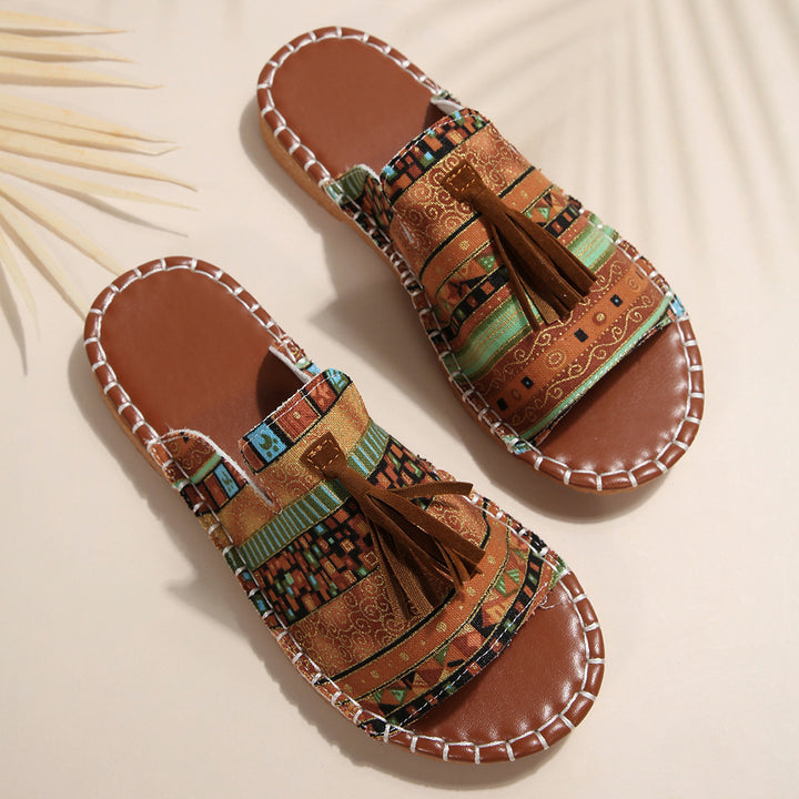 Women chic boho slide sandals Elegant Lune London