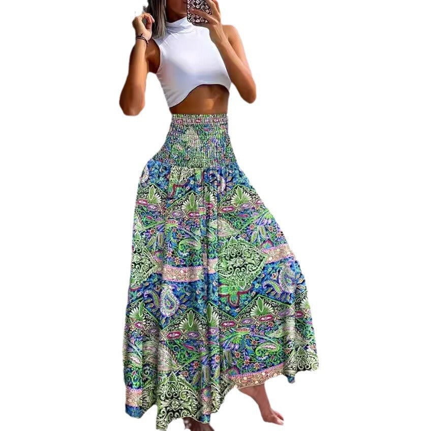 Chic and Stylish Boho Printed Maxi Skirt for Women
