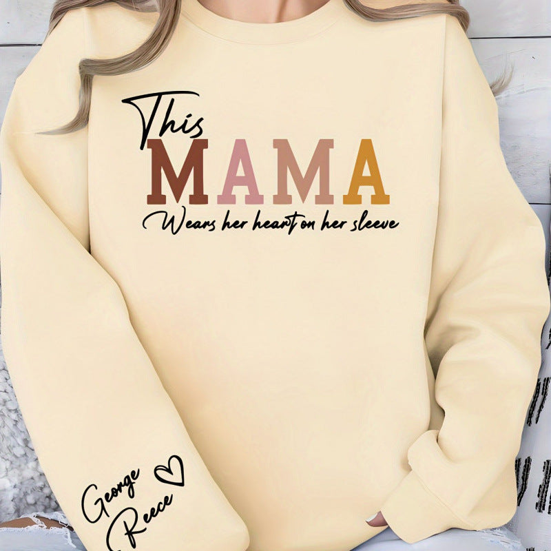 Sweat-shirt femmes avec impression inspirante de maman et coupe confortable Chic & Stil