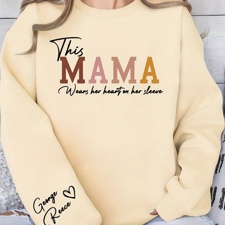 Sweat-shirt femmes avec impression inspirante de maman et coupe confortable Chic & Stil