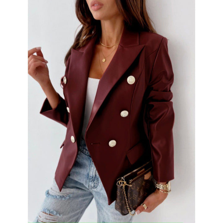 Blazer en faux cuir femmes Chic & Stil