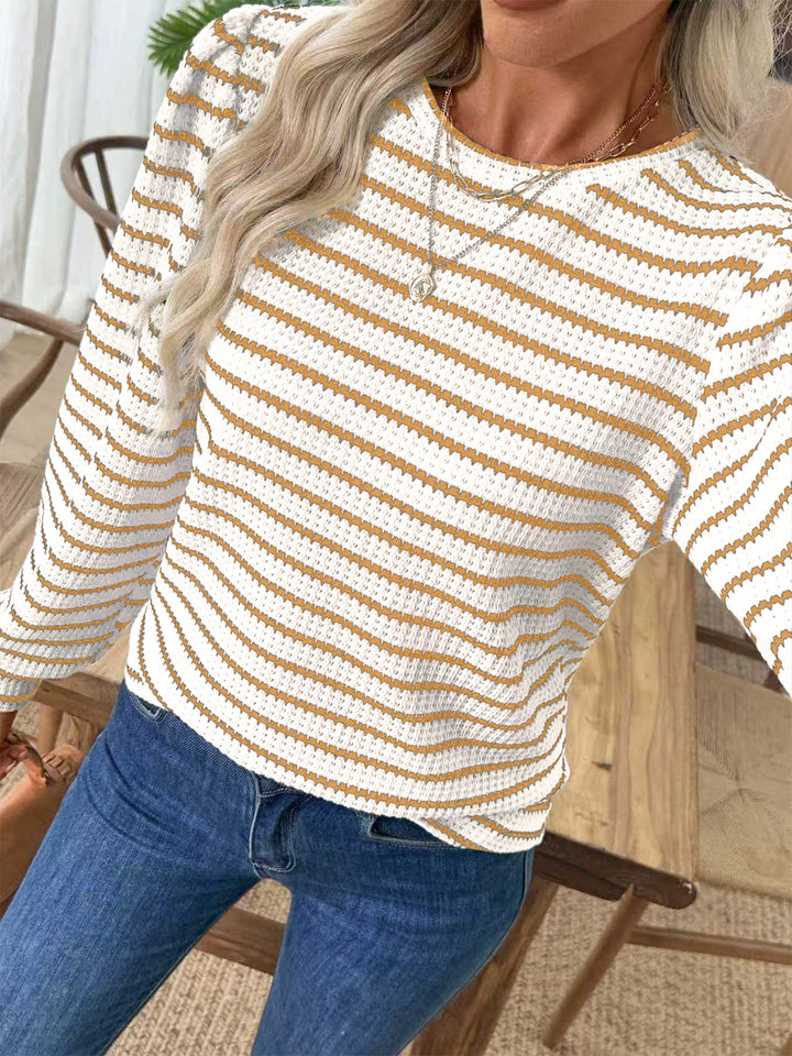 Pull en tricot léger à rayures pour femmes Chic & Stil