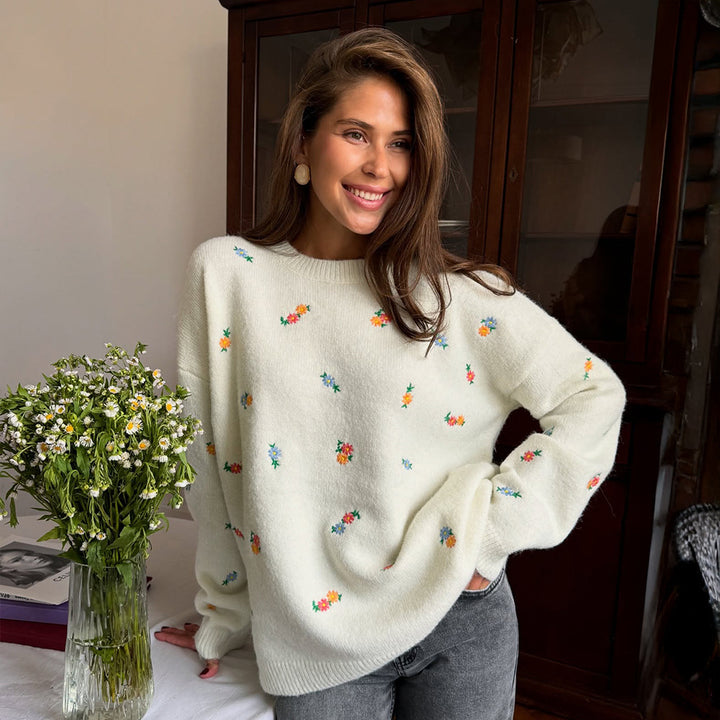 Robe en coton doux pour femmes avec motif fleuri et taille élastique Chic & Stil