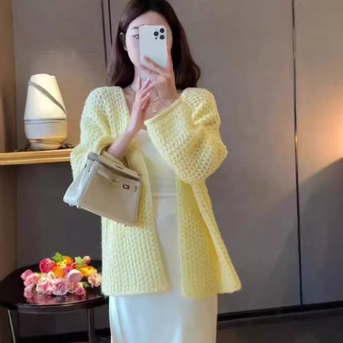Ladies Chunky Knit Cardigan Lune London