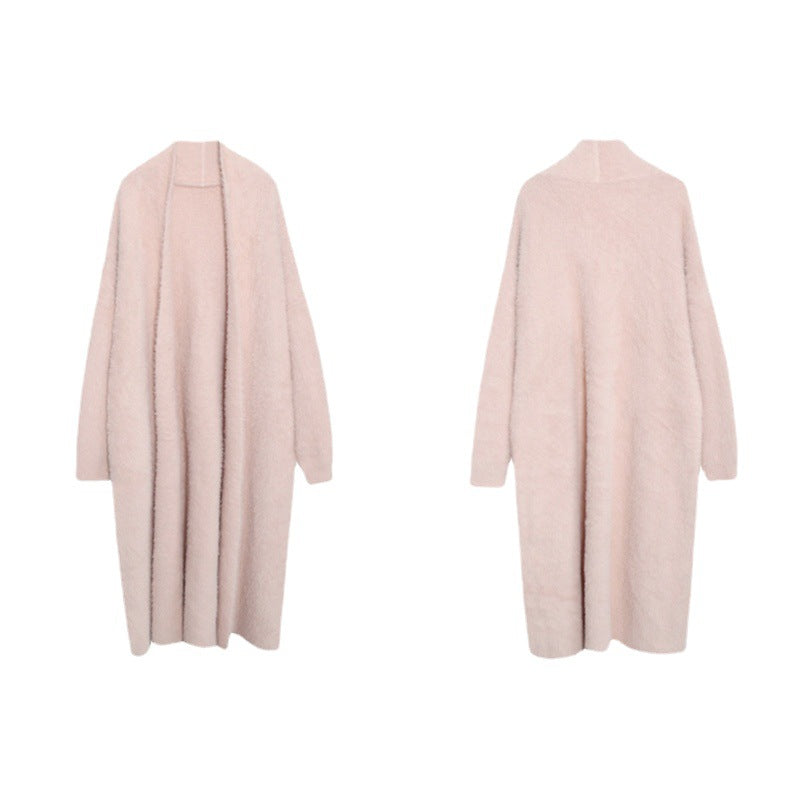 Ladies luxurious cardigan, long in very soft wool with wide sleeves Lune London