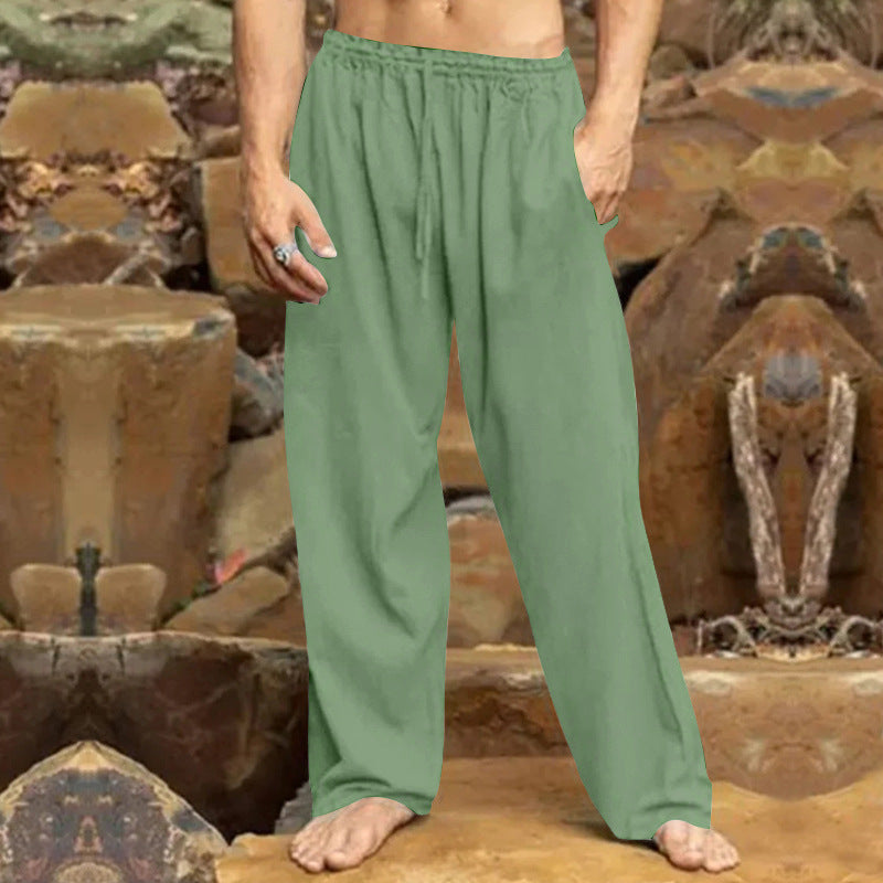 Men's Comfortable Relaxation Pants with Elastic Waist and Side Pockets Lune London