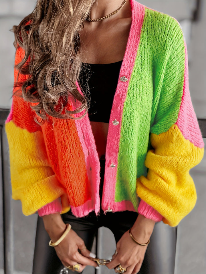 Ladies Gradient Knit Cardigan Trendy Lune London