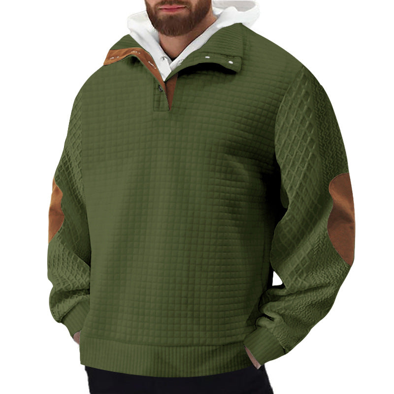 Men's sturdy fleece sweater with high collar and structured design Lune London