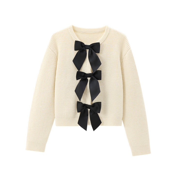 Ladies elegant sweater with bow details Lune London
