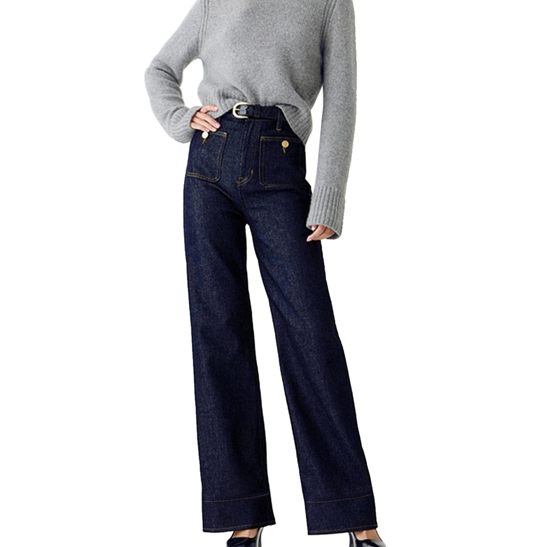 Women Wide Comfortable Jeans with High Waist Lune London