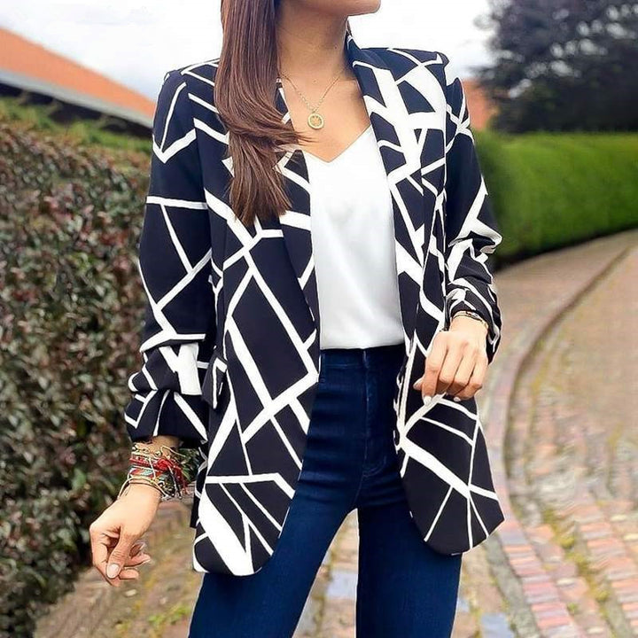 Women's jacket with a modern geometric pattern and a relaxed fit Lune London