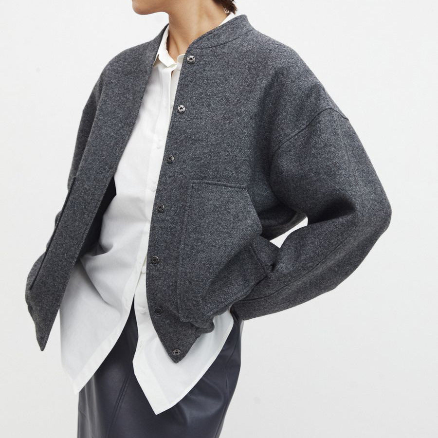 Oversized sporty jacket for women with elegant button details and a relaxed fit Lune London