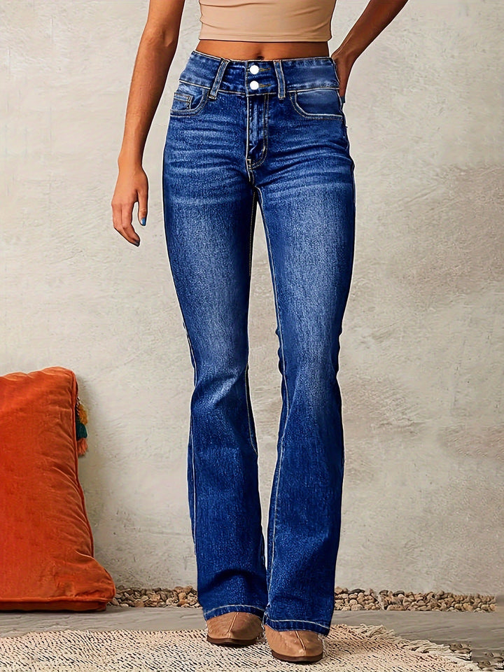 Women High-Waisted Bootcut Jeans Lune London