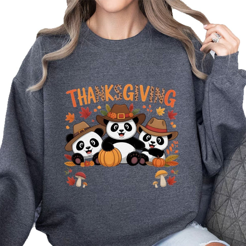 Sweat-shirt pour femmes avec design d'animal amusant et motif d'automne Chic & Stil