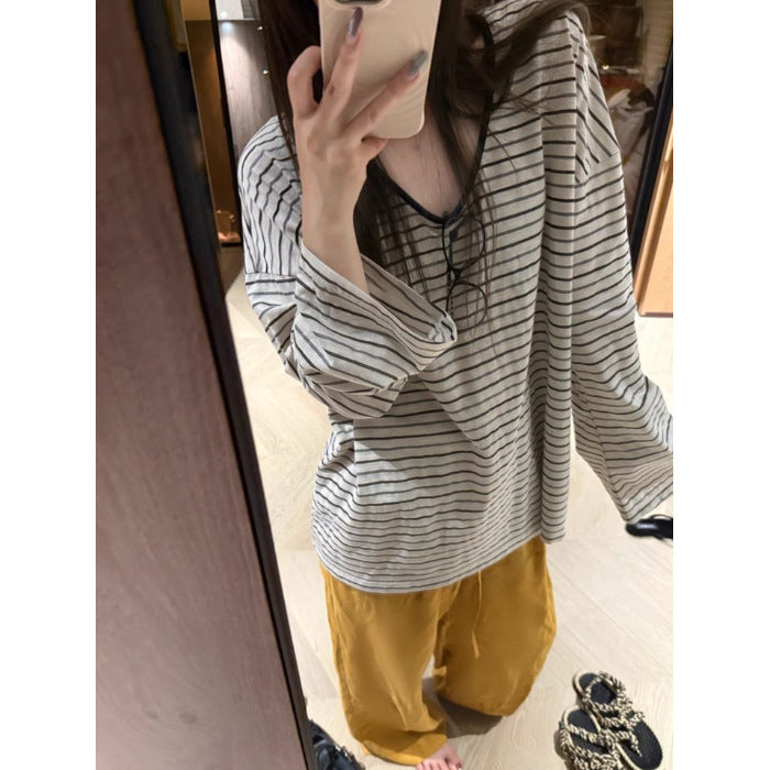 Women's casual striped long-sleeve shirt Chic & Stil