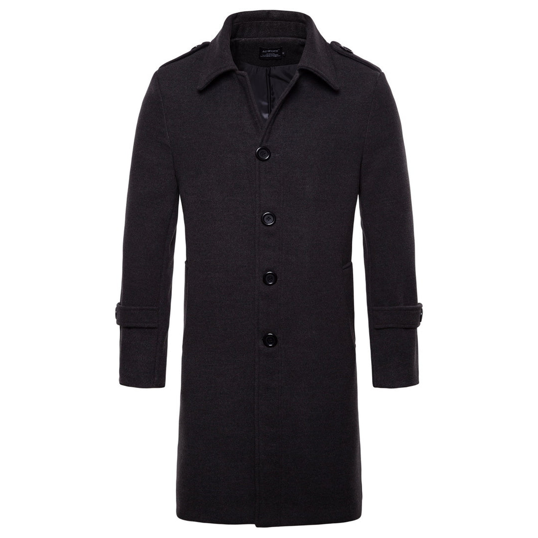 Elegant wool coat for men in classic cut with practical pockets Lune London