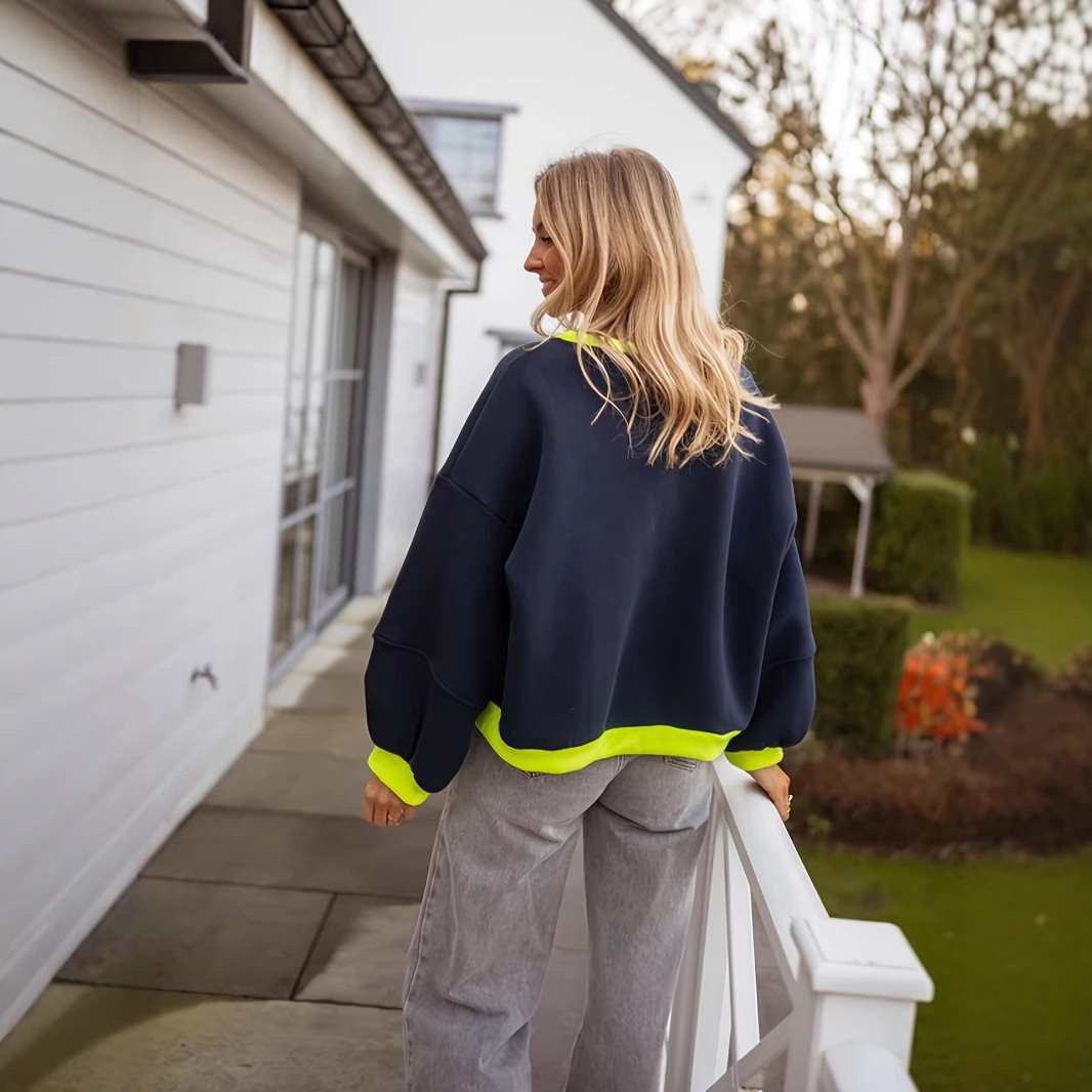 Casual oversized sweater for women with contrasting details Lune London