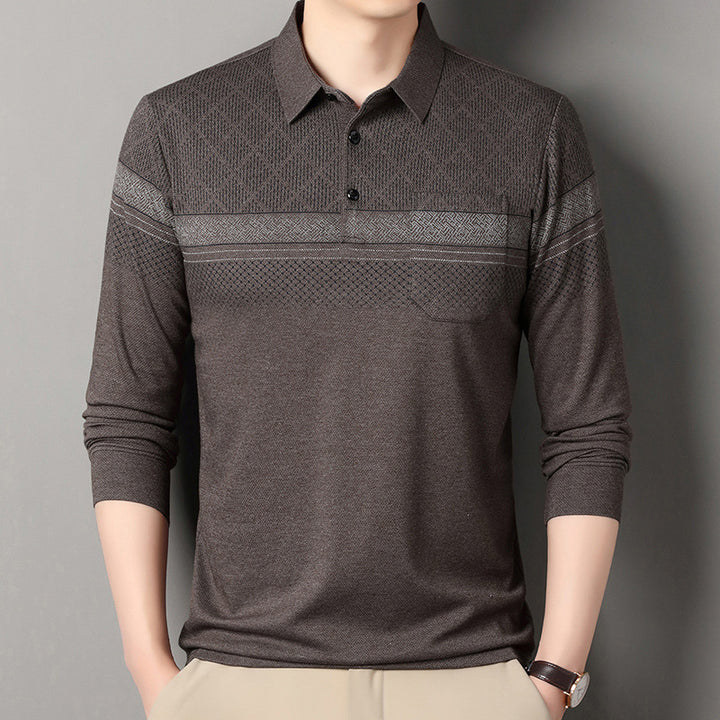 Men's Long Sleeve Polo with Structured Design Lune London