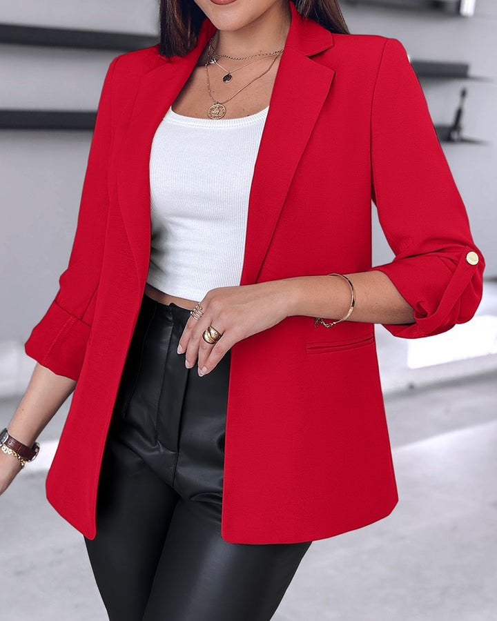 Fashion blazer for women with roll-up sleeves and a refined cut Lune London