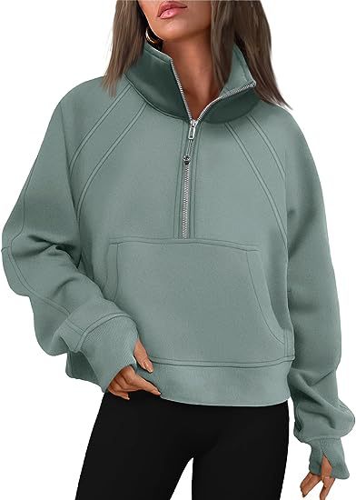 Ladies stylish half-zip sweatshirt Chic und Stil