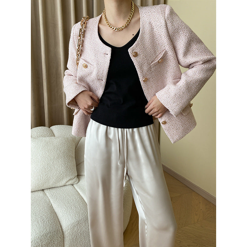 Women’s classic bouclé jacket with textured fabric Chic & Stil