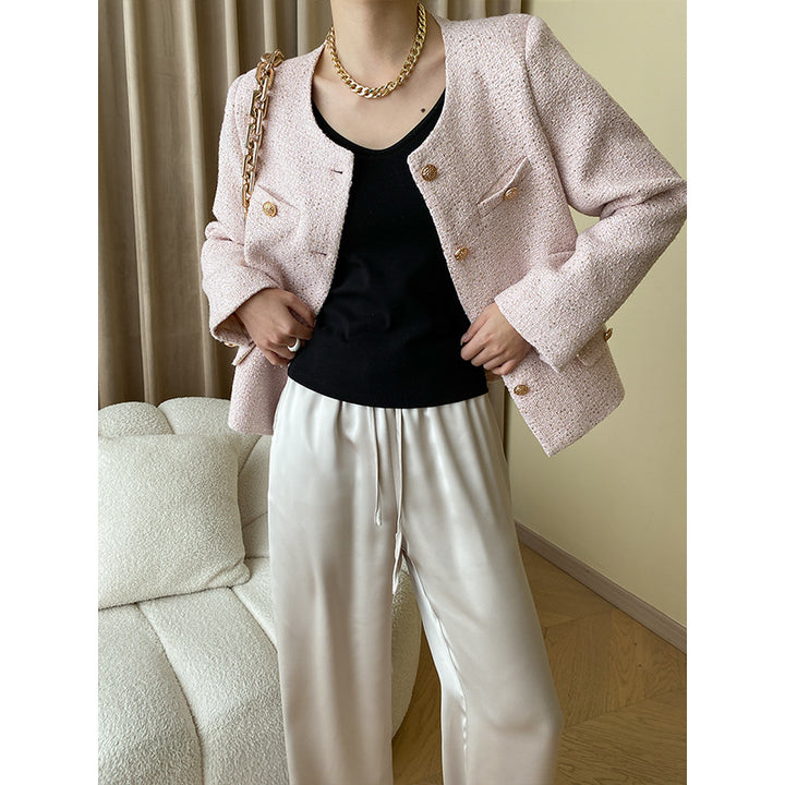 Women’s classic bouclé jacket with textured fabric Chic & Stil