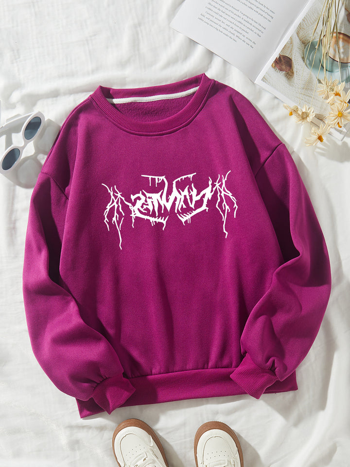 Women's casual sweatshirt with modern graphic design Chic & Stil