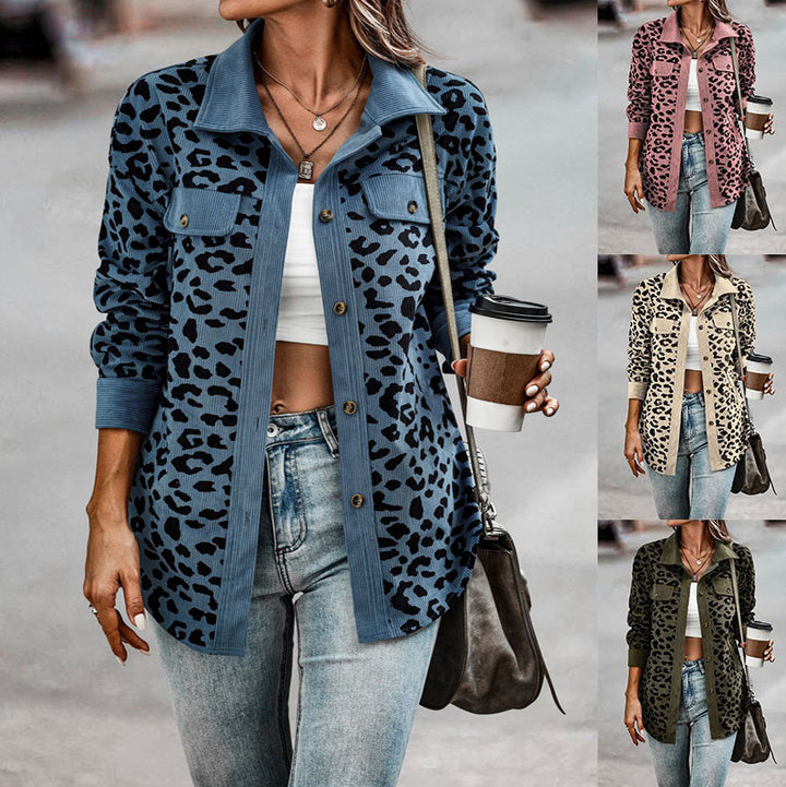 Casual linen jacket for women in animal print Lune London