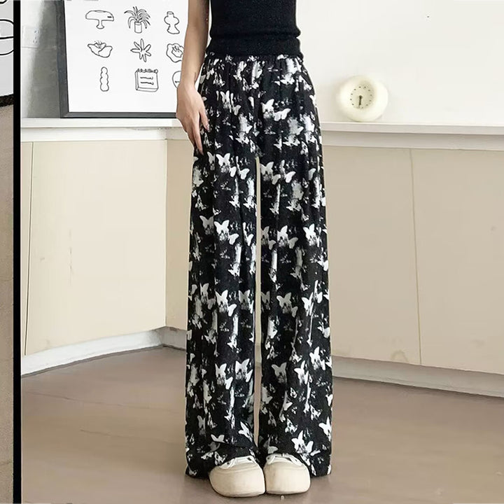 Ladies Comfortable Summer Pants with Butterfly Pattern Chic & Stil
