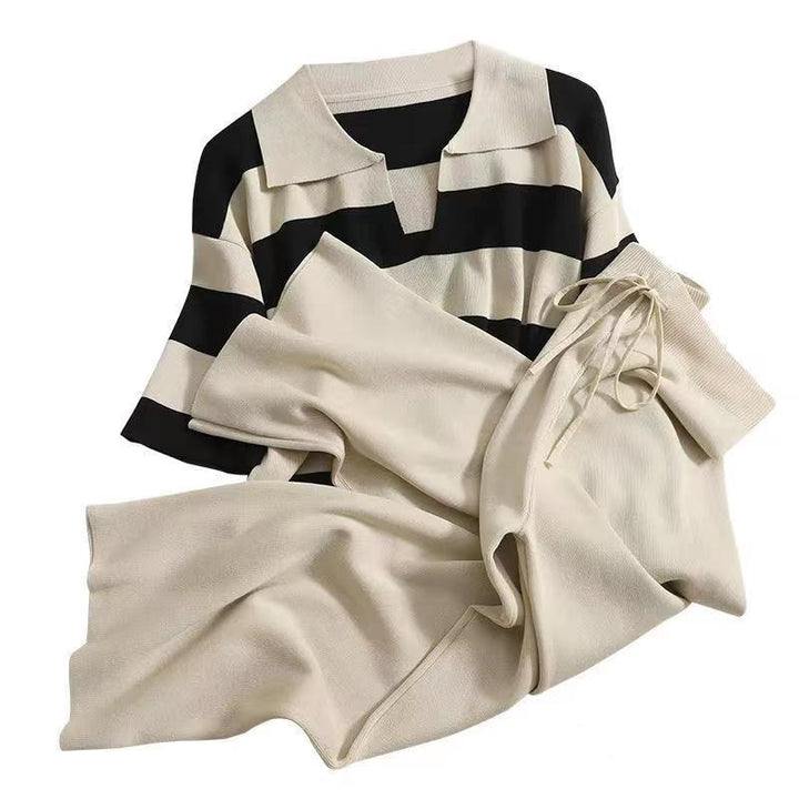 Casual and trendy 2-piece set for women with stripes and wide legs Lune London