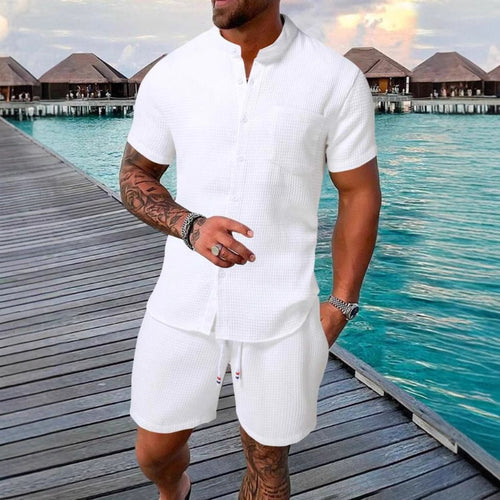 Casual short-sleeved shirts for men with matching shorts Lune London