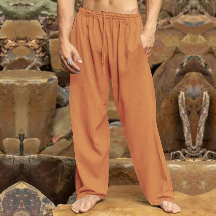 Men's Relaxed Leisure Pants with Elastic Waistband and Practical Pockets Lune London