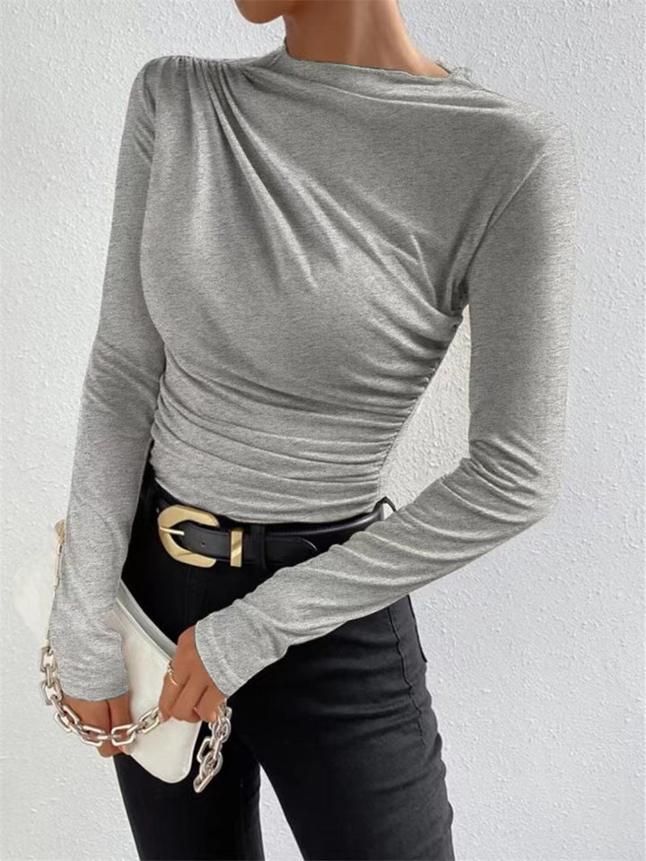 Long sleeve blouse for women with elegant gathered elements and a classic design Lune London