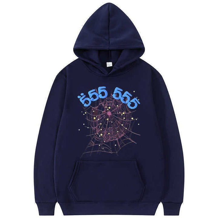 Ladies hoodie with a creative spider web pattern Lune London