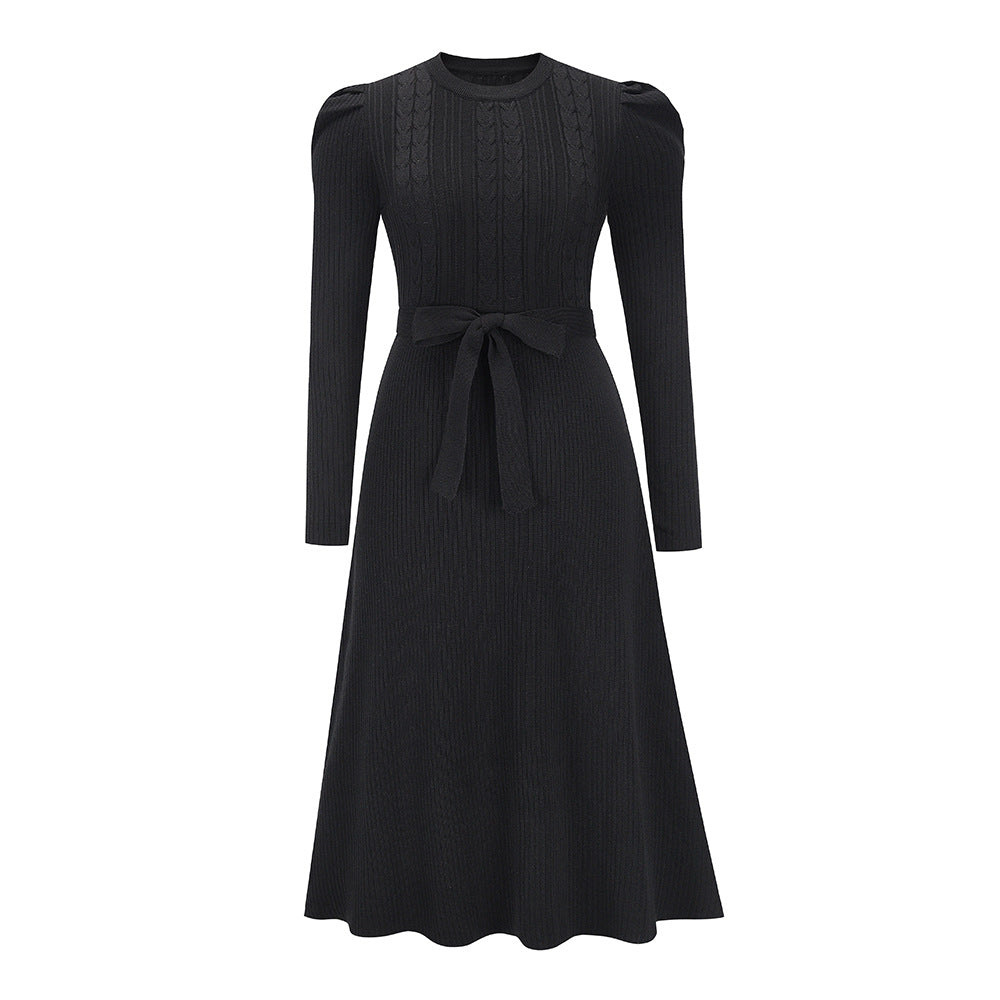 Lune London | Knitted Midi Dress with Round Neckline