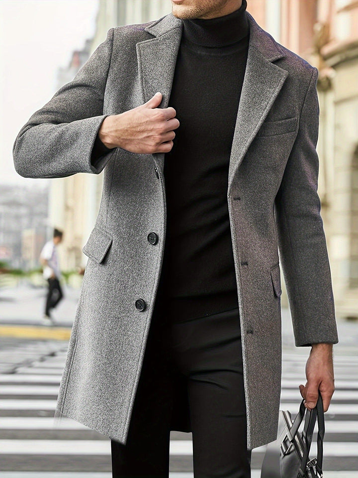 Men's elegant, classic wool coat Lune London
