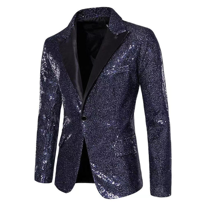 Elegant sequin blazer for men with refined decorative accents Lune London