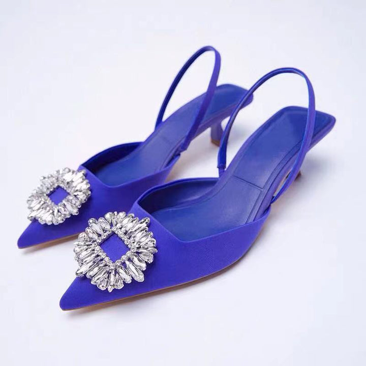 Ladies Slingback Slippers with Sparkling Jewelry Detail and Elegant Design Lune London