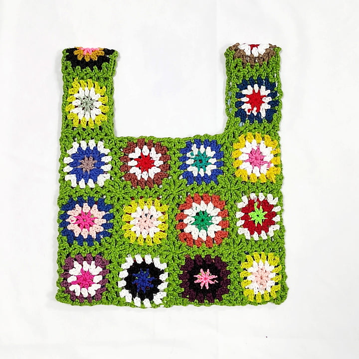 Lune London crochet patchwork handbag for women