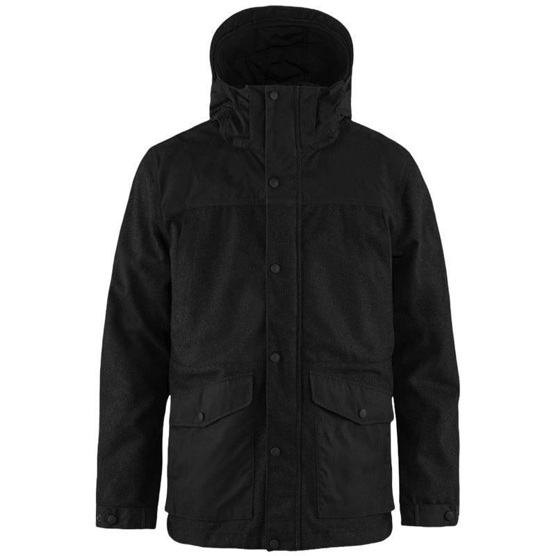 Functional winter jacket for men with removable hood and large pockets Lune London
