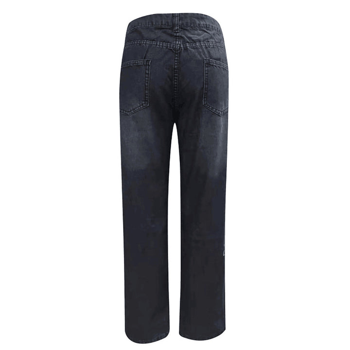 Women's fashionable destroyed jeans in a casual cut with high pockets and unique details Lune London