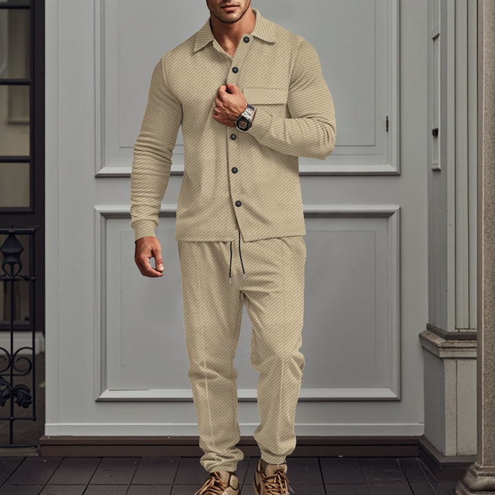 Men's leisure suit in two pieces with structured design Lune London