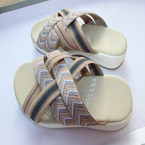 Comfortable ladies' sandals with ergonomic sole and adjustable straps Lune London