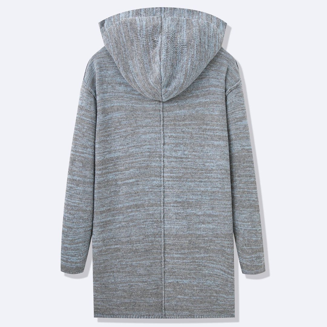 Long knitted coat for men with a modern design and casual details Lune London
