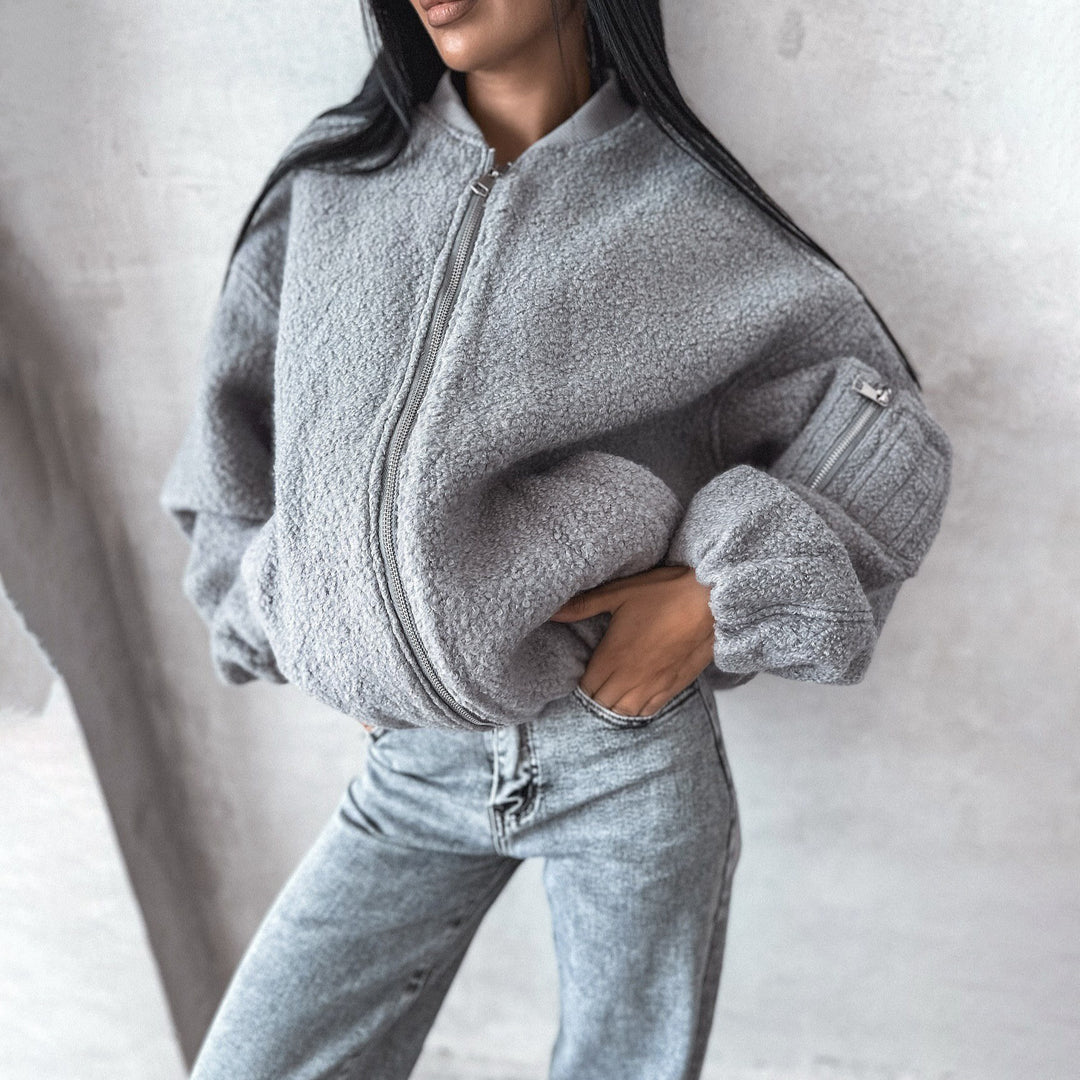 Women fleece jacket with cozy fit Lune London