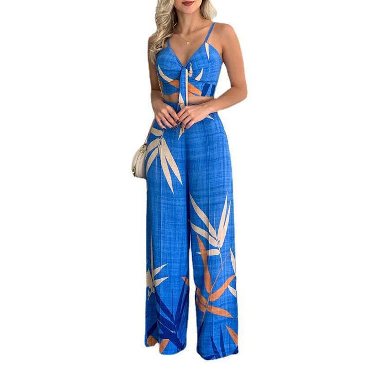 Ensemble Élégant Femme avec Combinaison de Haut Court et Pantalons Amples Chic & Stil