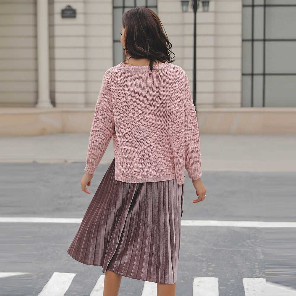 Pull en tricot pour femmes dans un design décontracté avec un motif en tricot à la mode Chic & Stil