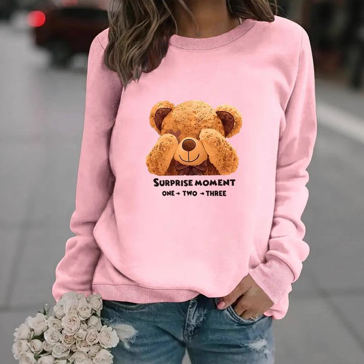 Women Sweatshirt with unique bear motif and entertaining saying Chic & Stil