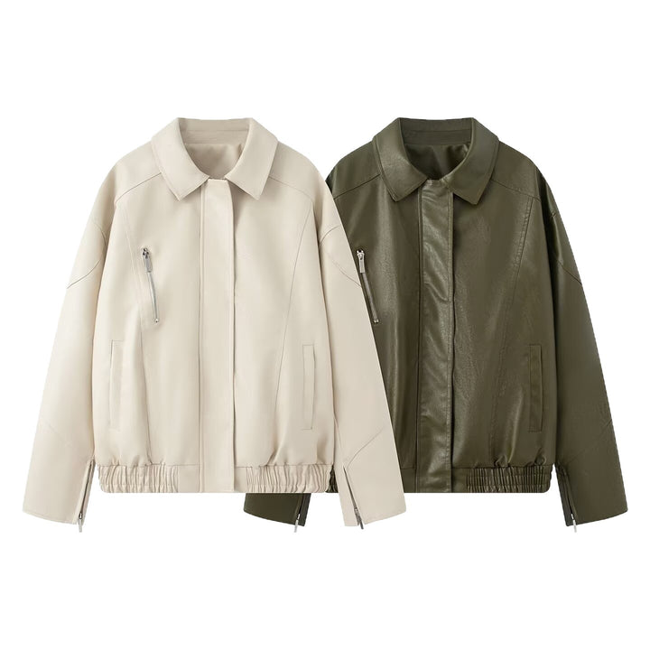 Winter jacket for women in high-quality faux leather Lune London